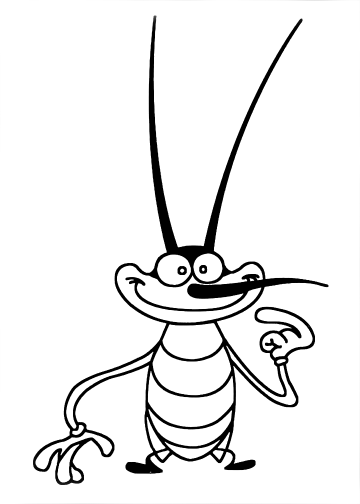 Oggy and the Cockroaches coloring pages to download and print for free