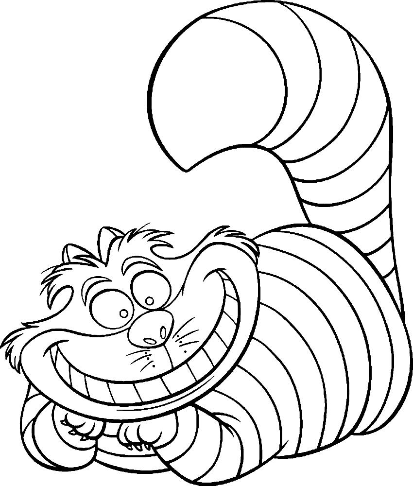 Cheshire Cat Coloring Pages to download and print for free