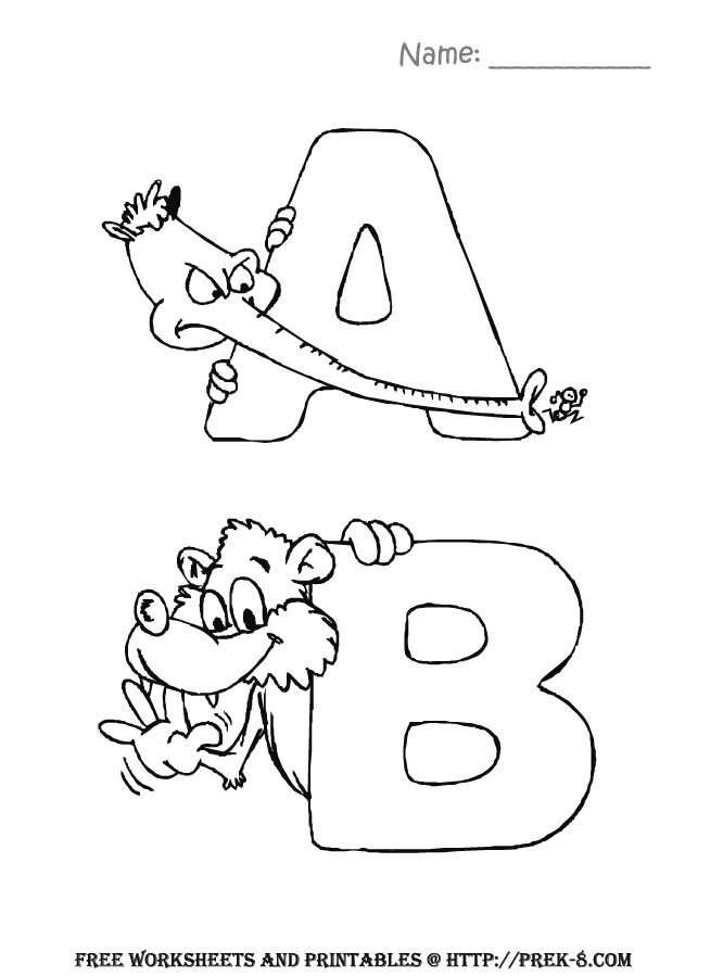 Alphabet recognition coloring pages download and print for free