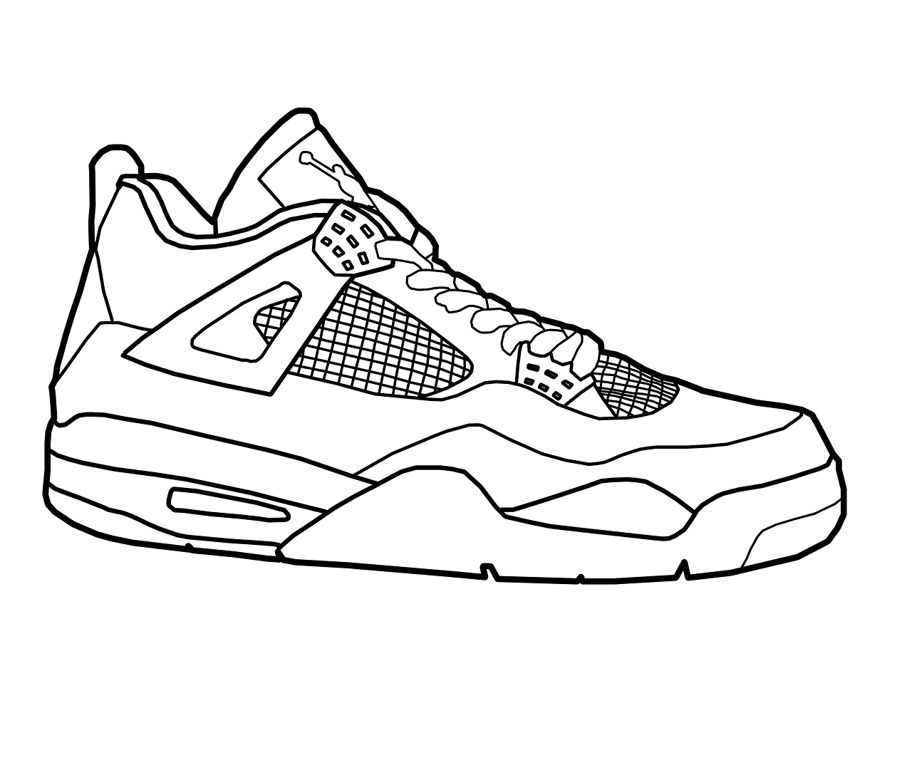 Basketball shoe coloring pages download and print for free