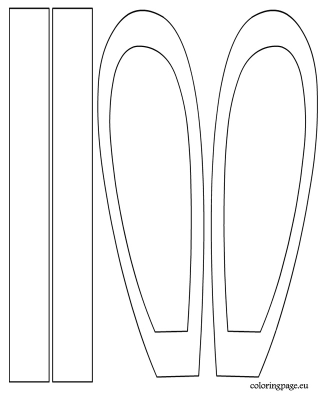 Printable Bunny Ear Outline