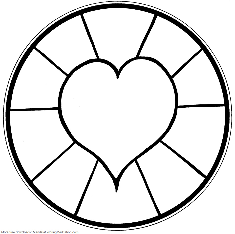 Simple mandala coloring pages download and print for free