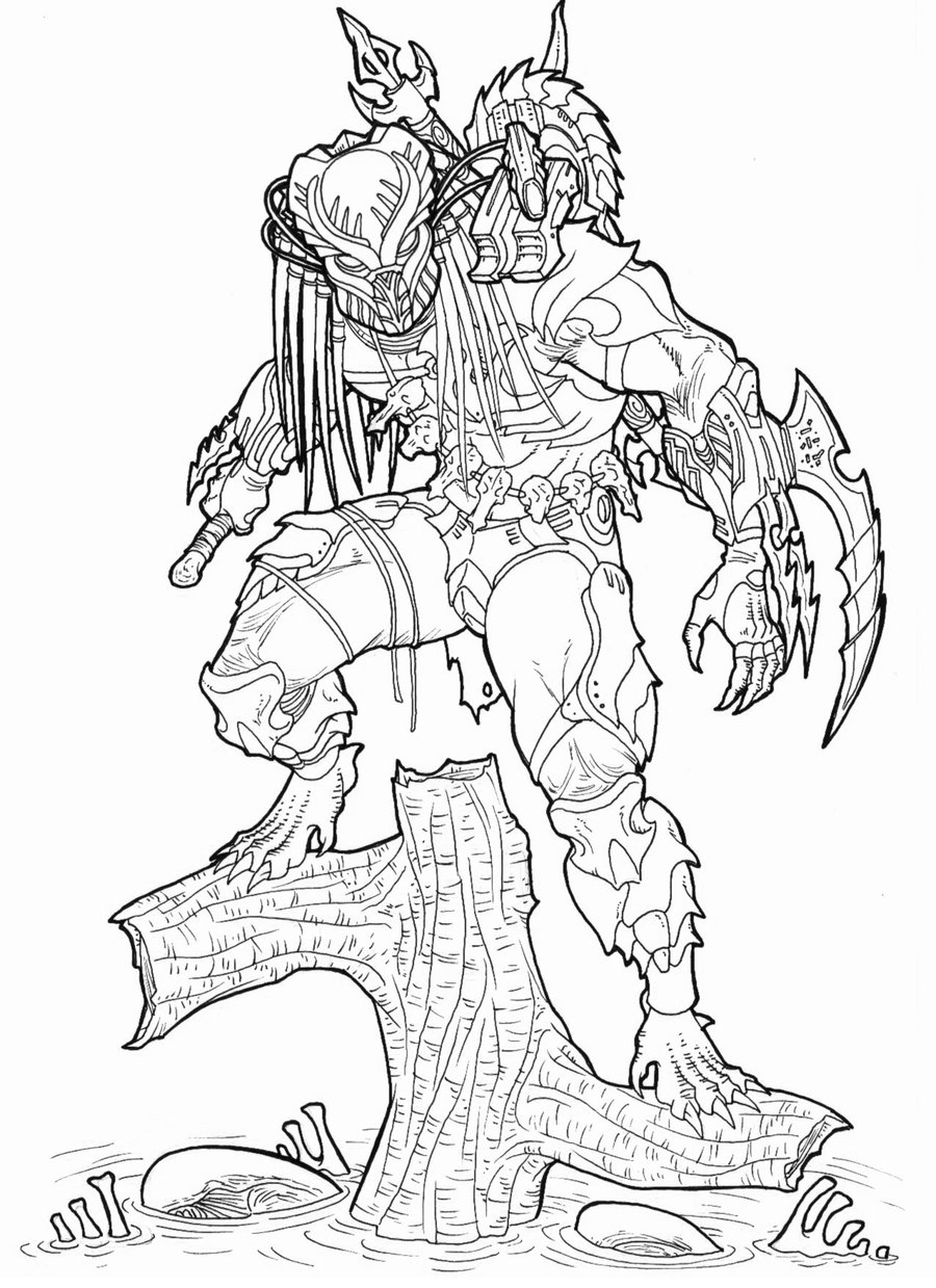 Predator coloring pages to download and print for free