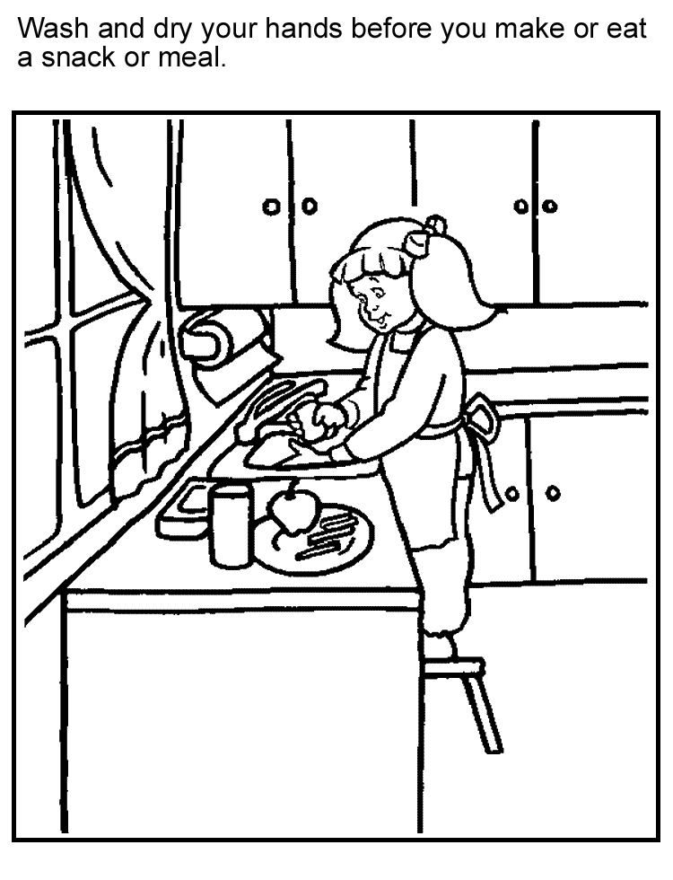 Kitchen coloring pages to download and print for free