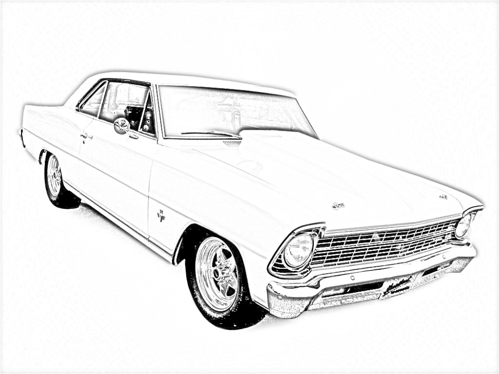 Muscle car coloring pages to download and print for free