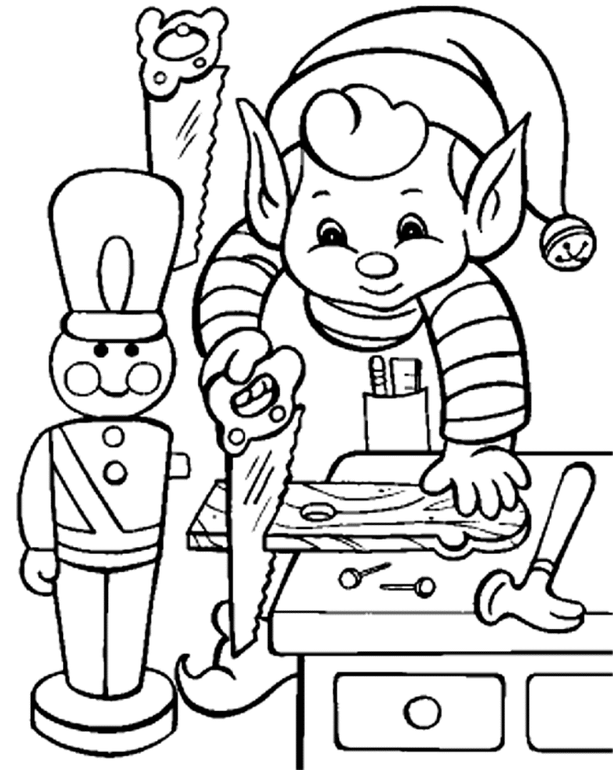 Elf coloring pages to download and print for free