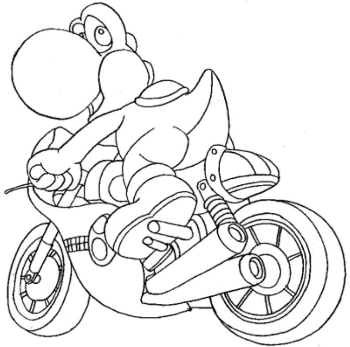 Mario kart coloring pages to download and print for free