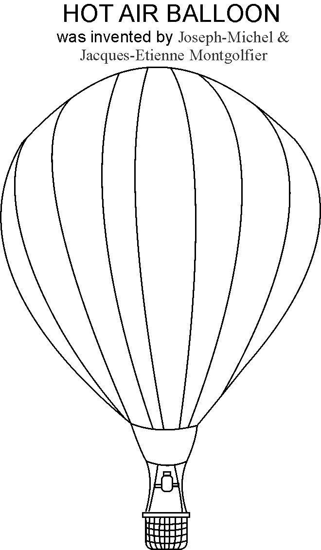Hot air balloon coloring pages to download and print for free