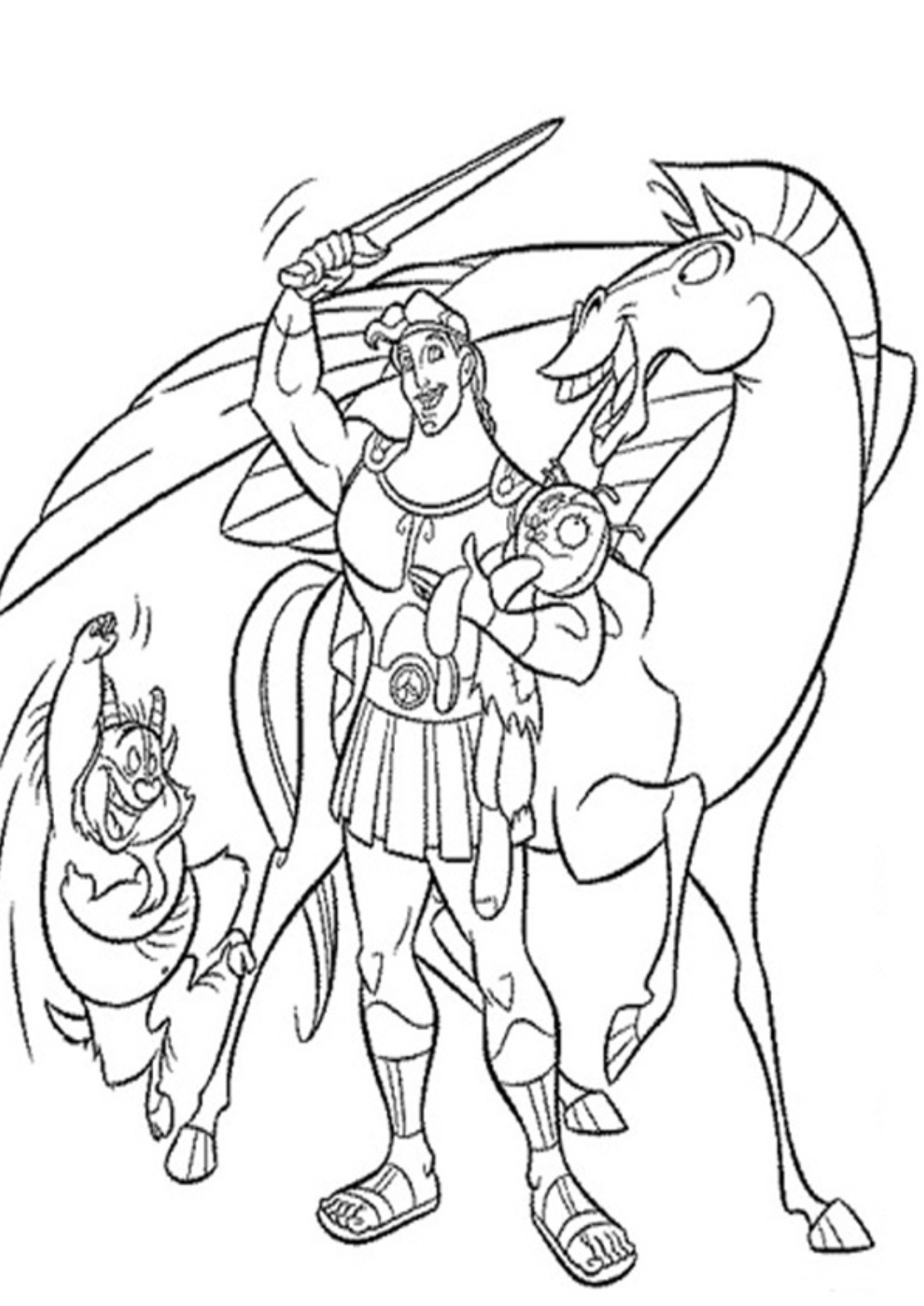 Hercules coloring pages to download and print for free