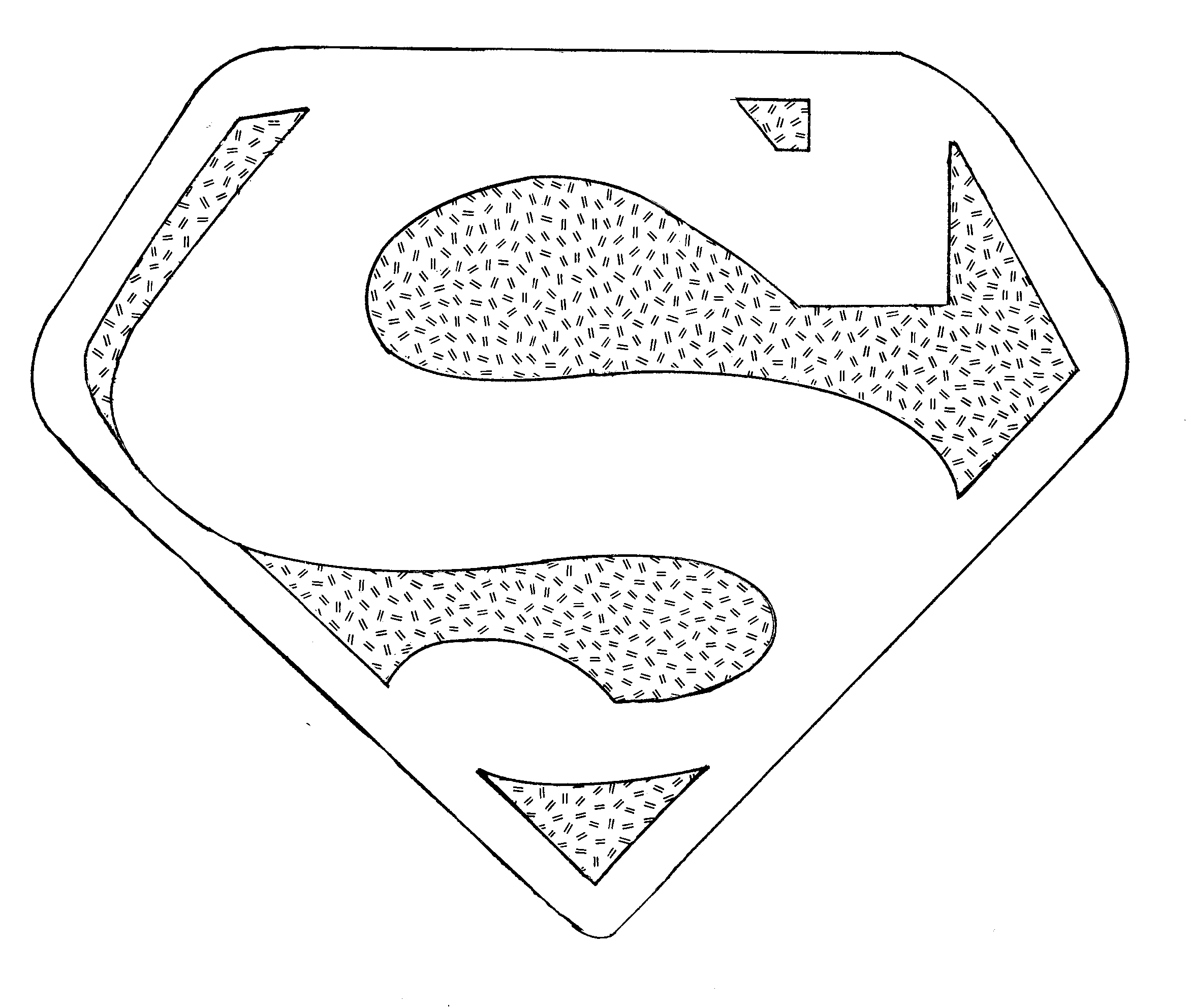 Superman logo coloring pages to download and print for free