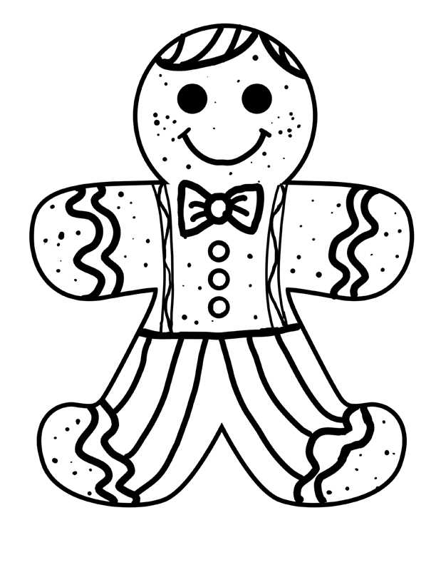 Gingerbread man coloring pages to download and print for free