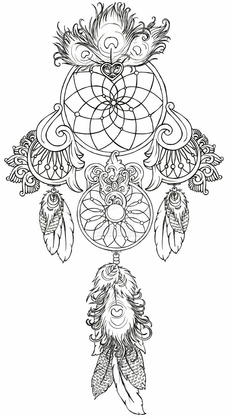 Dream catcher coloring pages to download and print for free