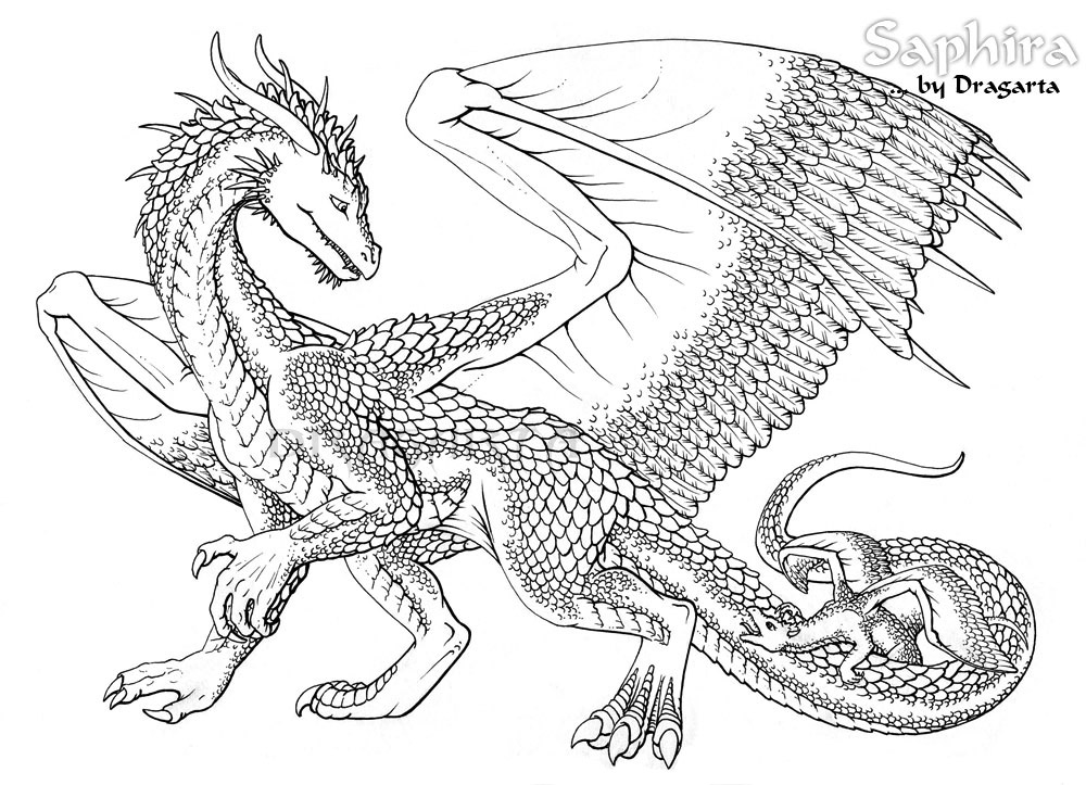 free coloring pages of dragon - photo #14