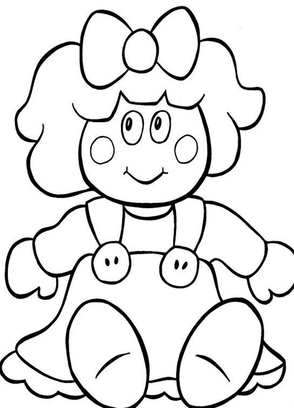 Doll coloring pages to download and print for free