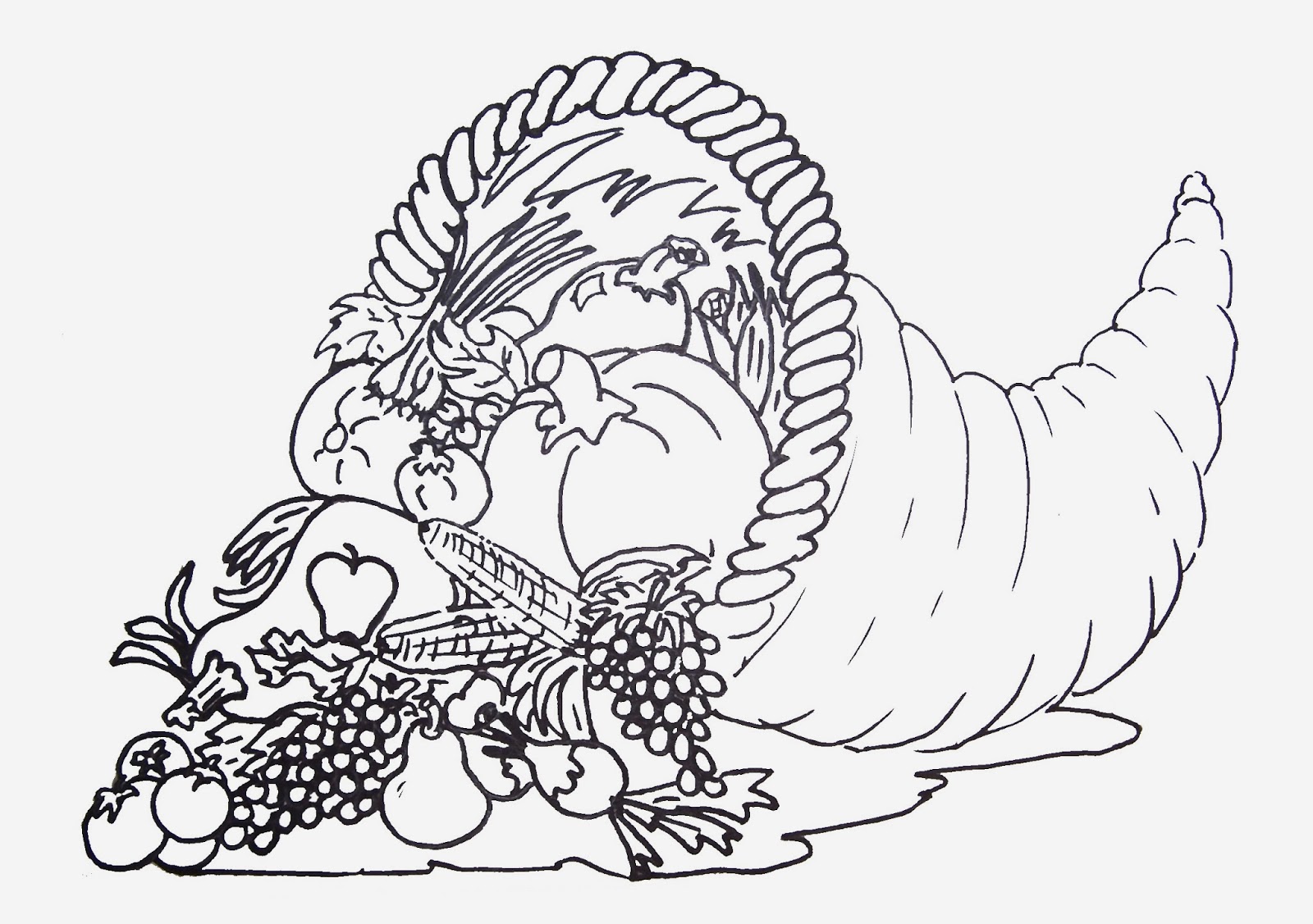 Cornucopia coloring pages to download and print for free