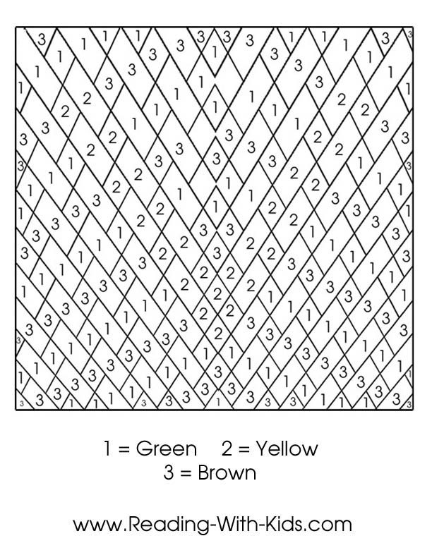 Color by number coloring pages to download and print for free