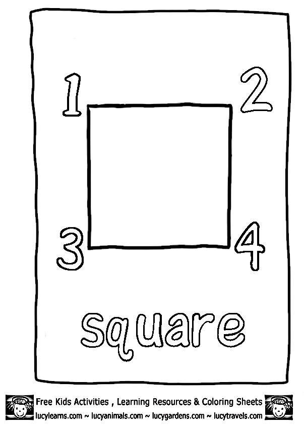 Square coloring pages to download and print for free