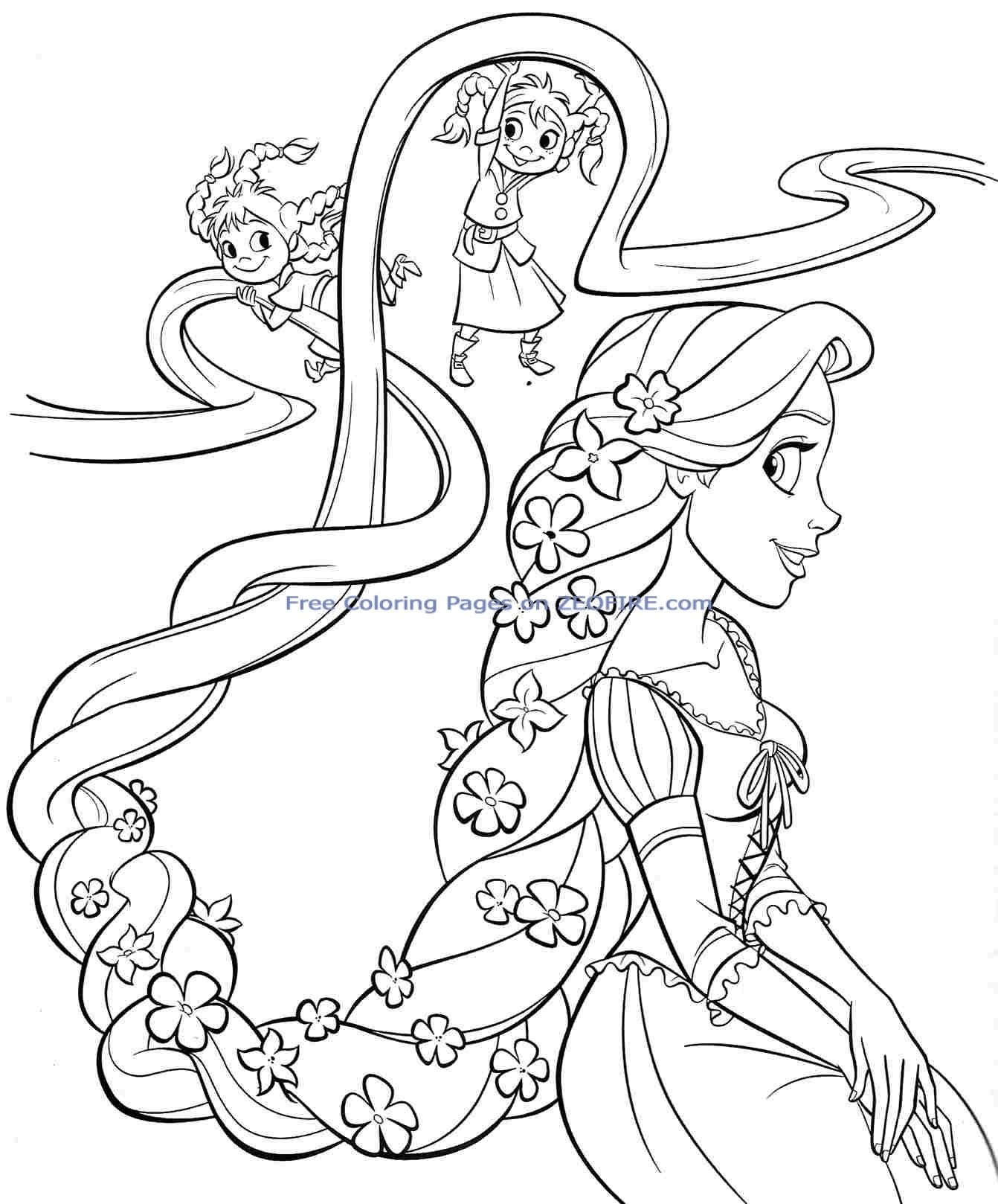 Baby princess coloring pages to download and print for free