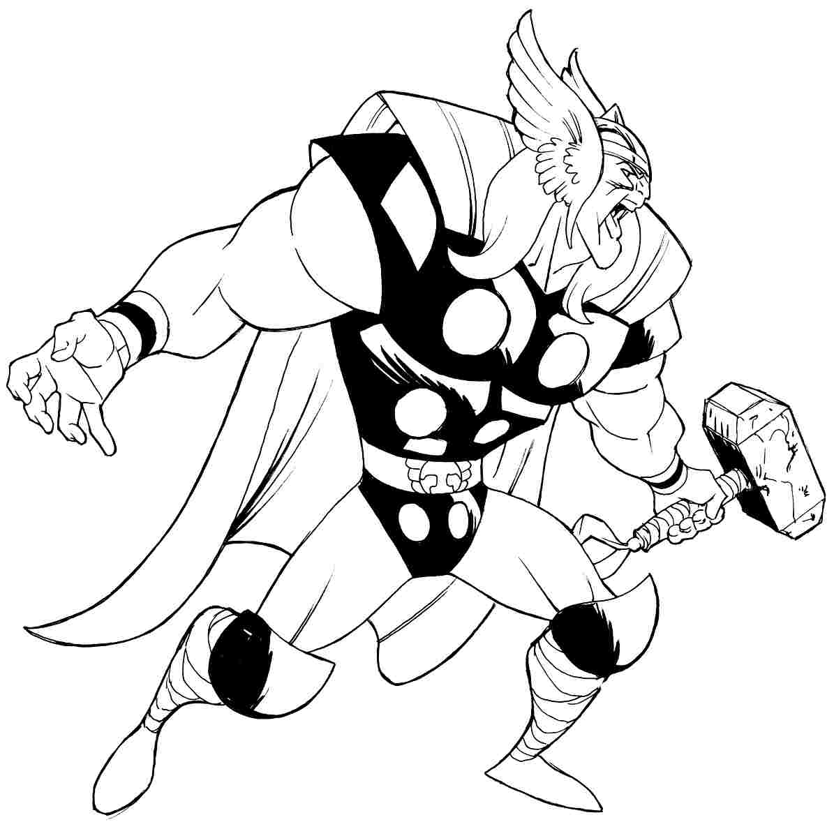 Thor coloring pages to download and print for free