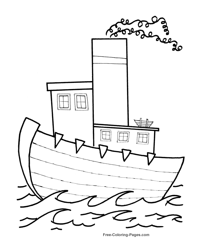 Steamboat coloring pages download and print for free