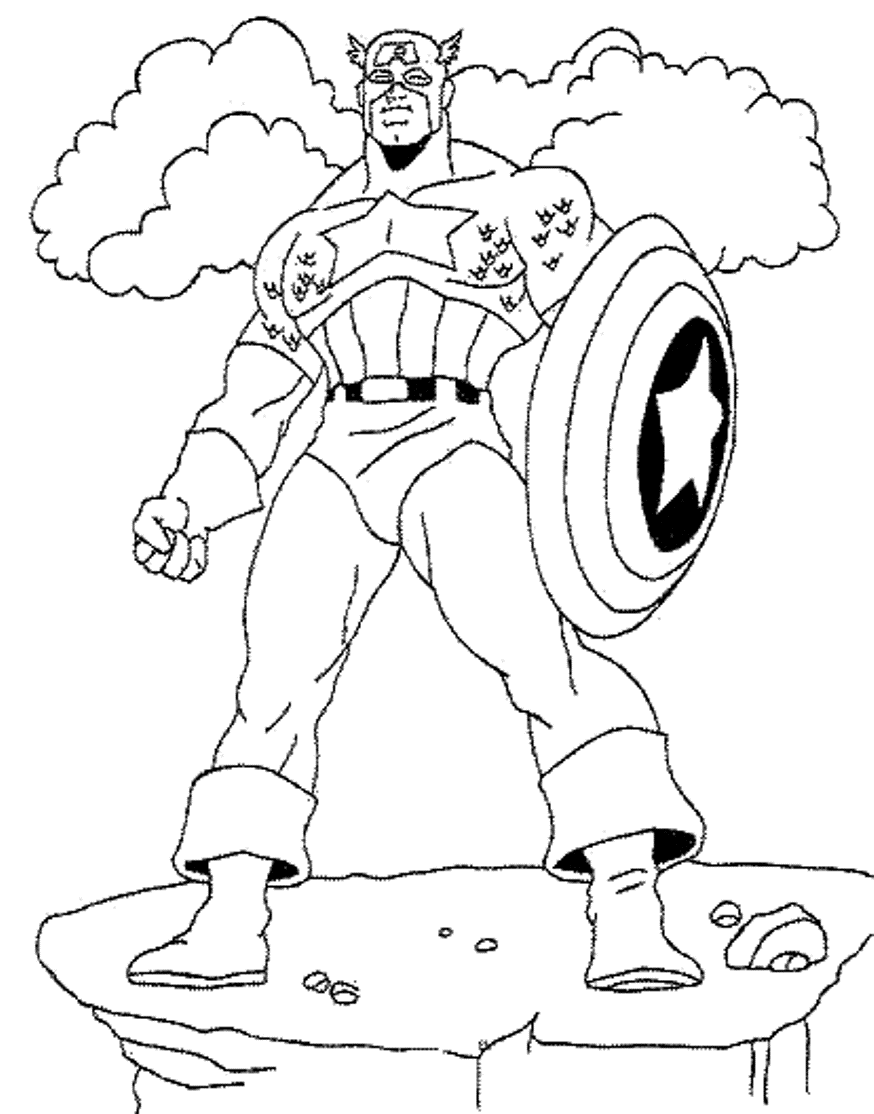 Captain America Printable Coloring Pages