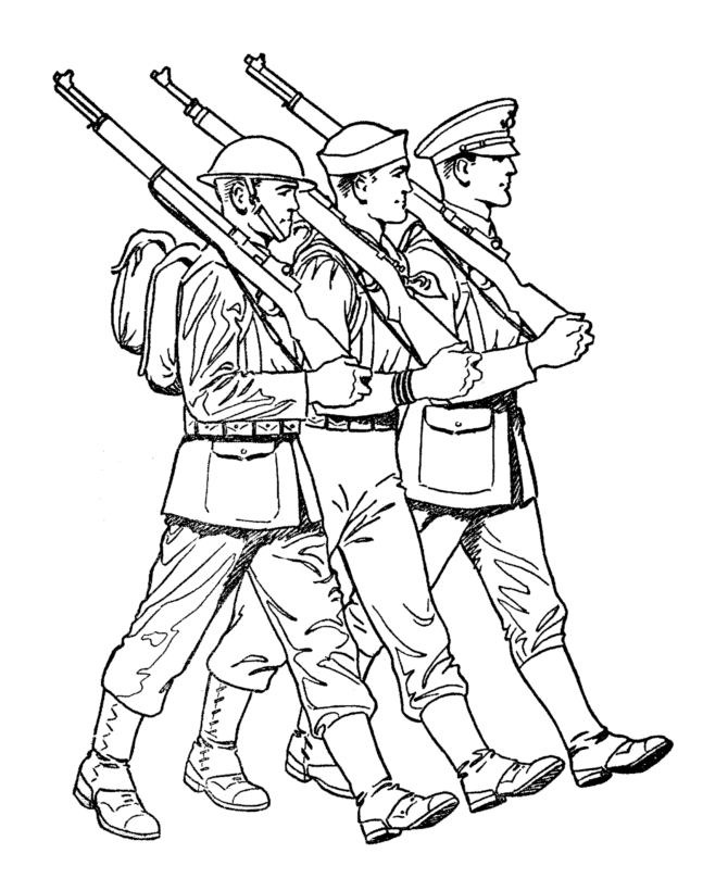 Soldier coloring pages to download and print for free