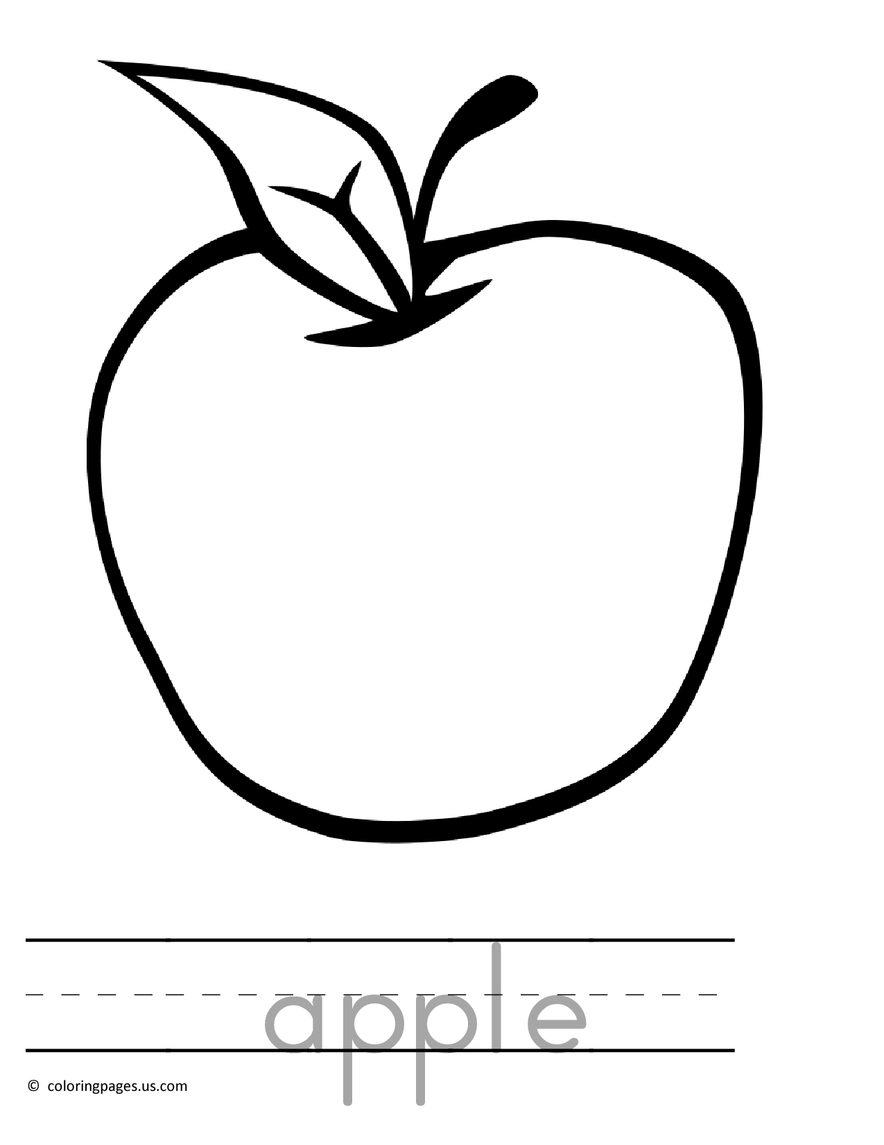 Apple coloring pages to download and print for free