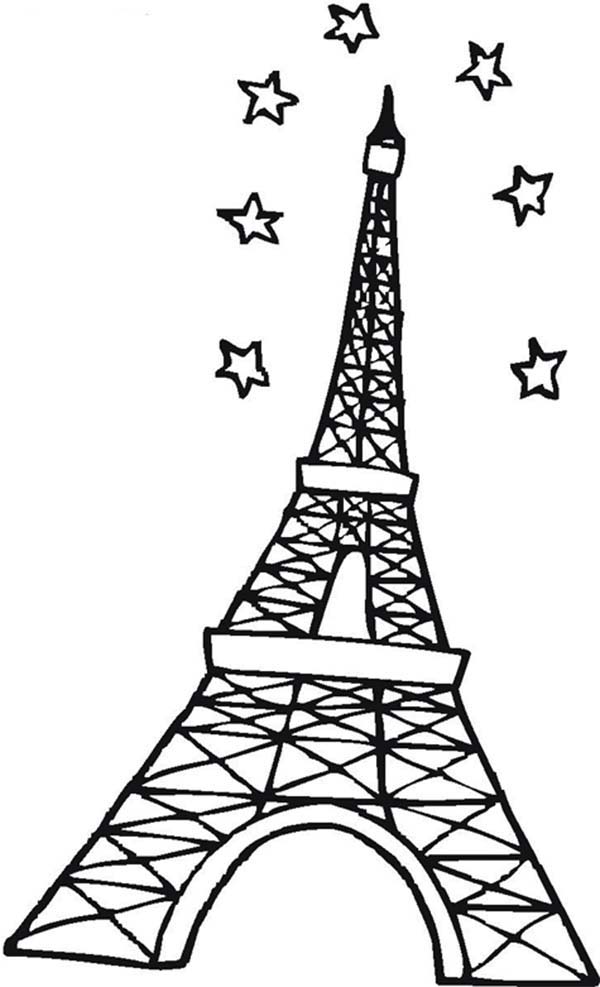 Paris eiffel tower coloring pages download and print for free