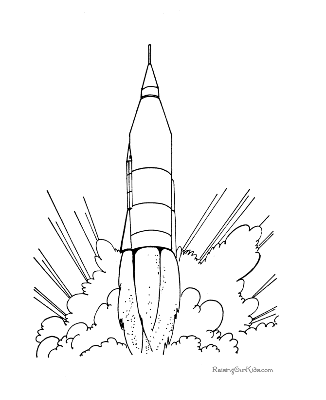 Rocket coloring pages to download and print for free