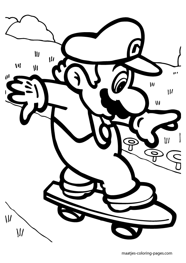 New super mario coloring pages download and print for free