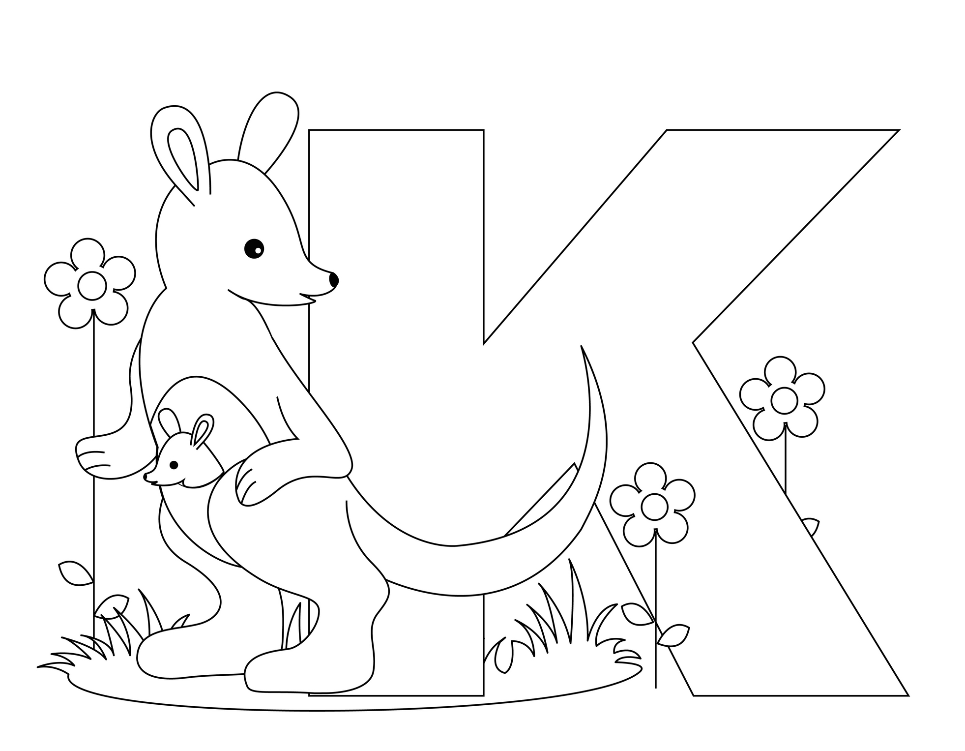 zoo coloring pages kindergarten letters - photo #33