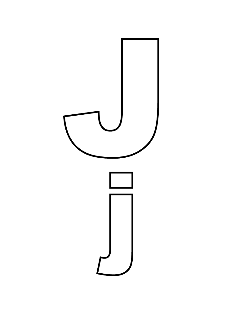 Letter J coloring pages to download and print for free