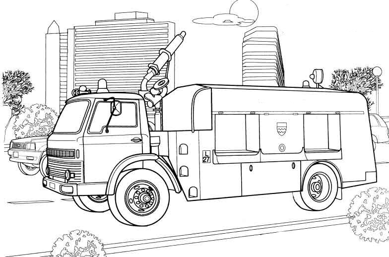 Fire engine coloring pages to download and print for free