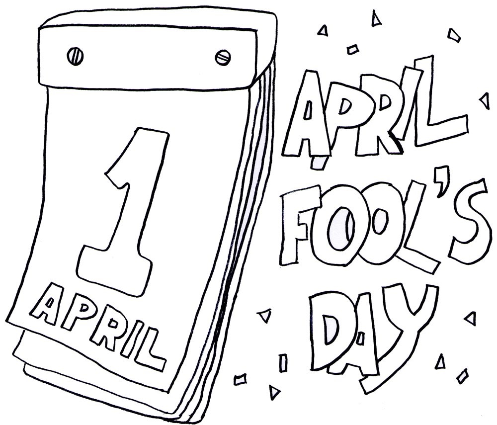 April Fool's Day Coloring Pages for childrens printable for free