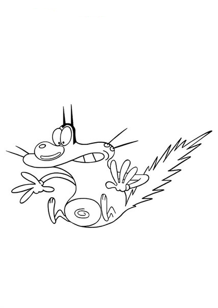 Oggy and the Cockroaches coloring pages to download and print for free