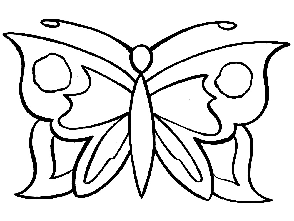 Butterfly coloring pages for kids