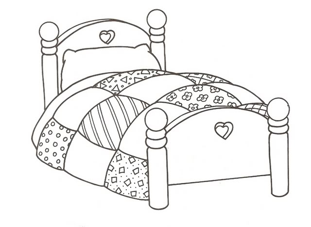 Bed coloring pages to download and print for free