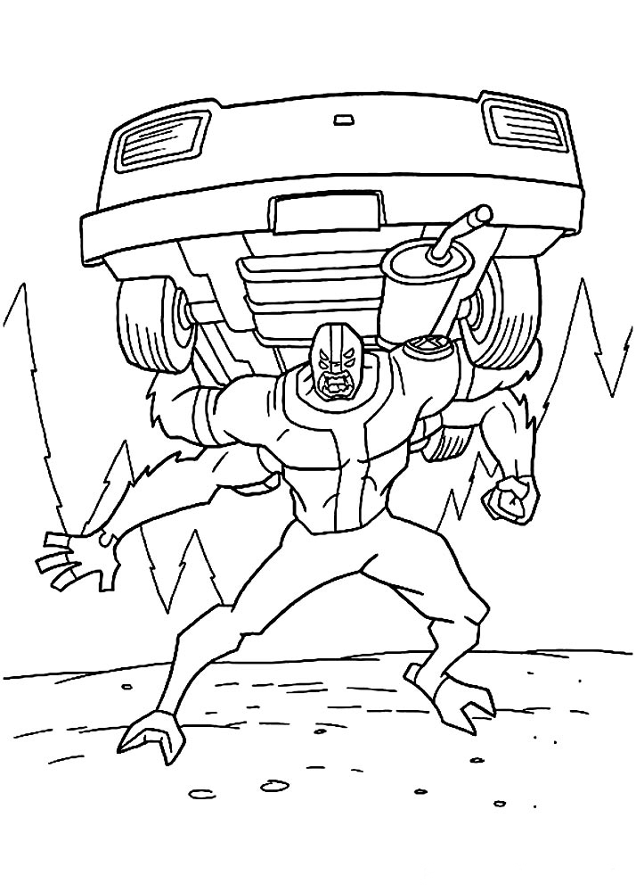 Ben Ten coloring pages for boys print for free
