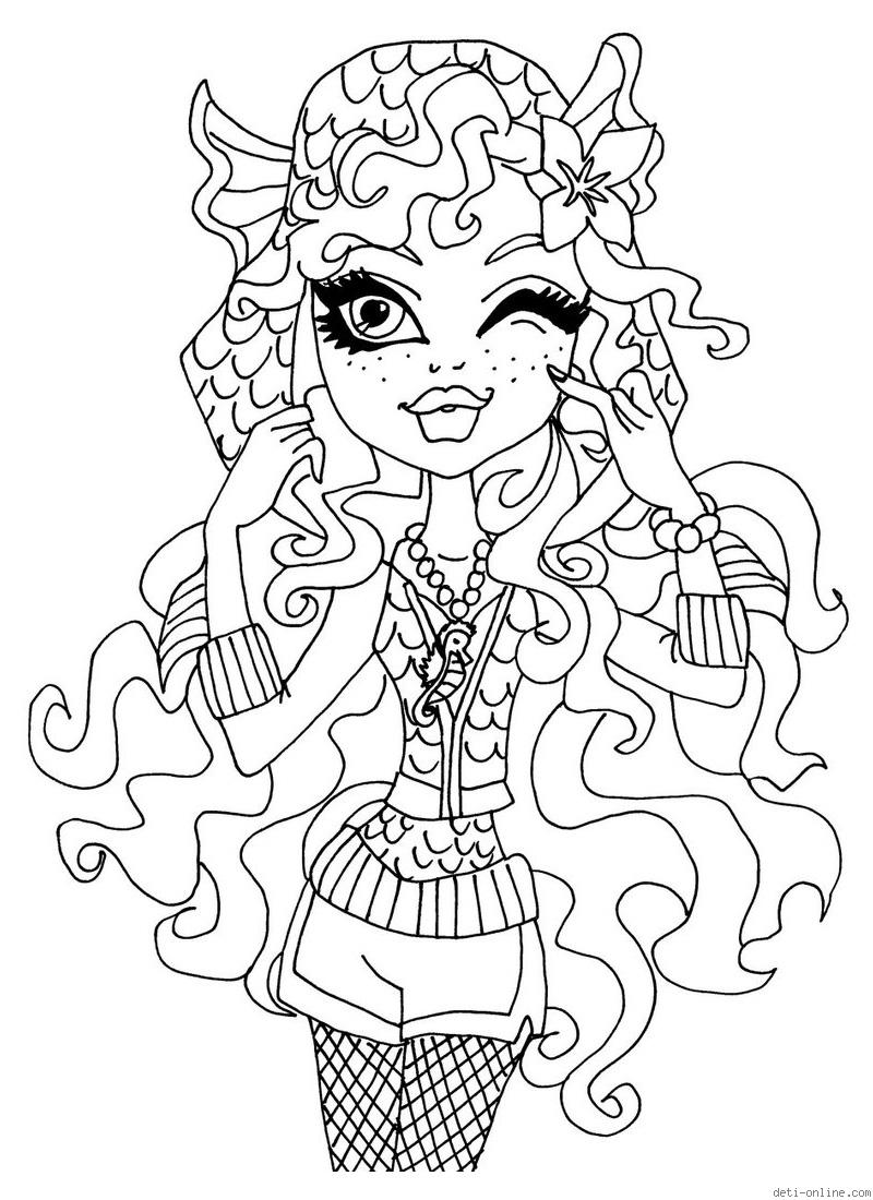 Print Monster High coloring pages for free or download
