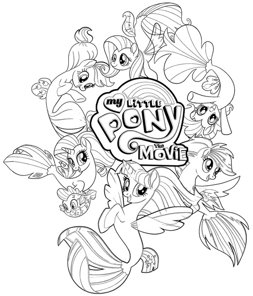 My Little Pony The Movie coloring pages to download and print for free