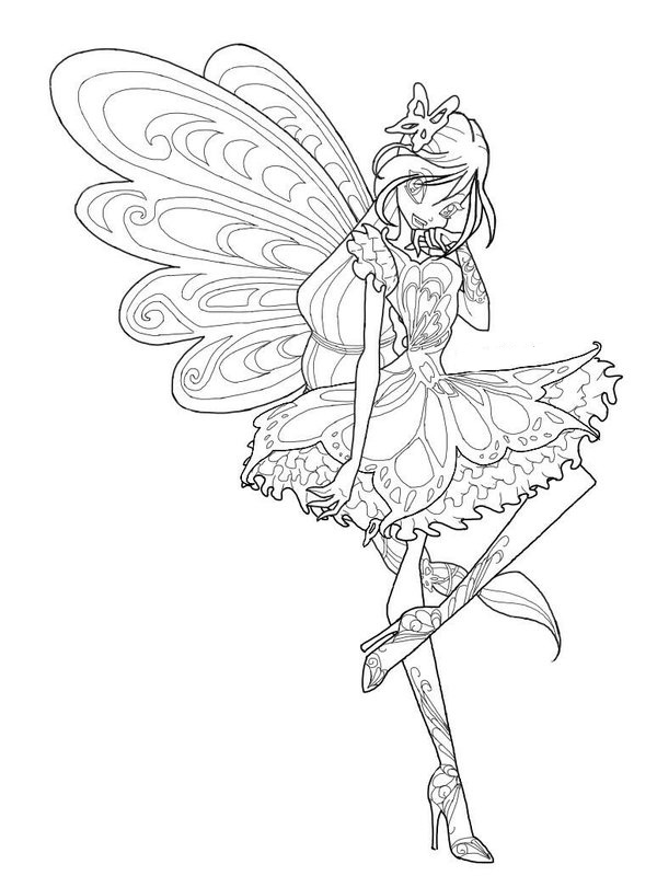 Winx Butterflix coloring pages to download and print for free