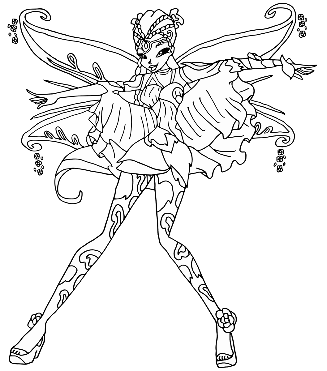 Winx Club Bloomix coloring pages to download and print for