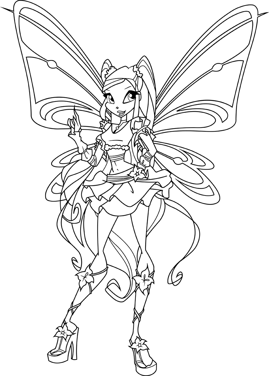 Winx Club Bloomix coloring pages to download and print for