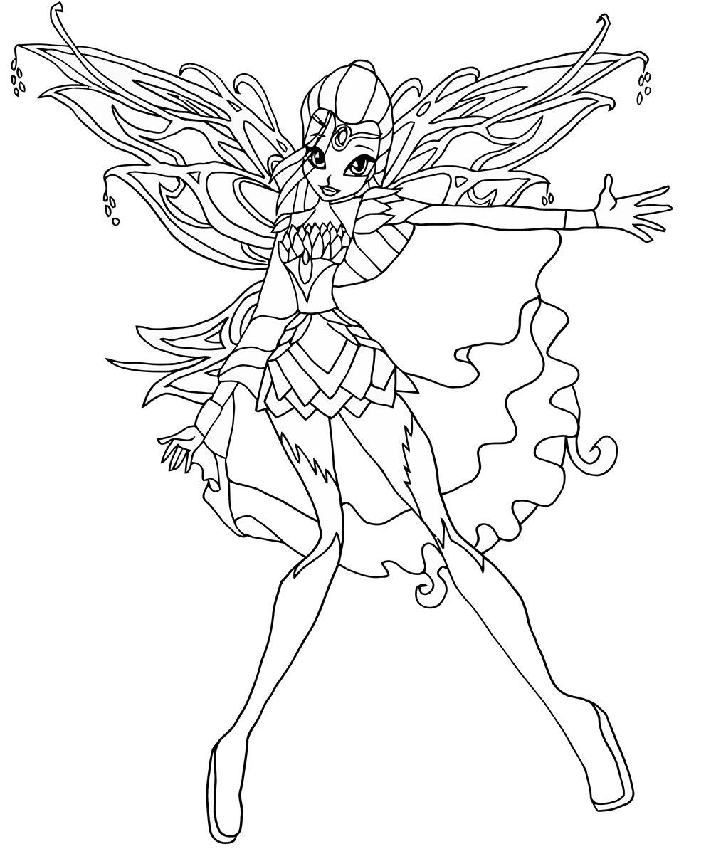 Winx Club Bloomix coloring pages to download and print for