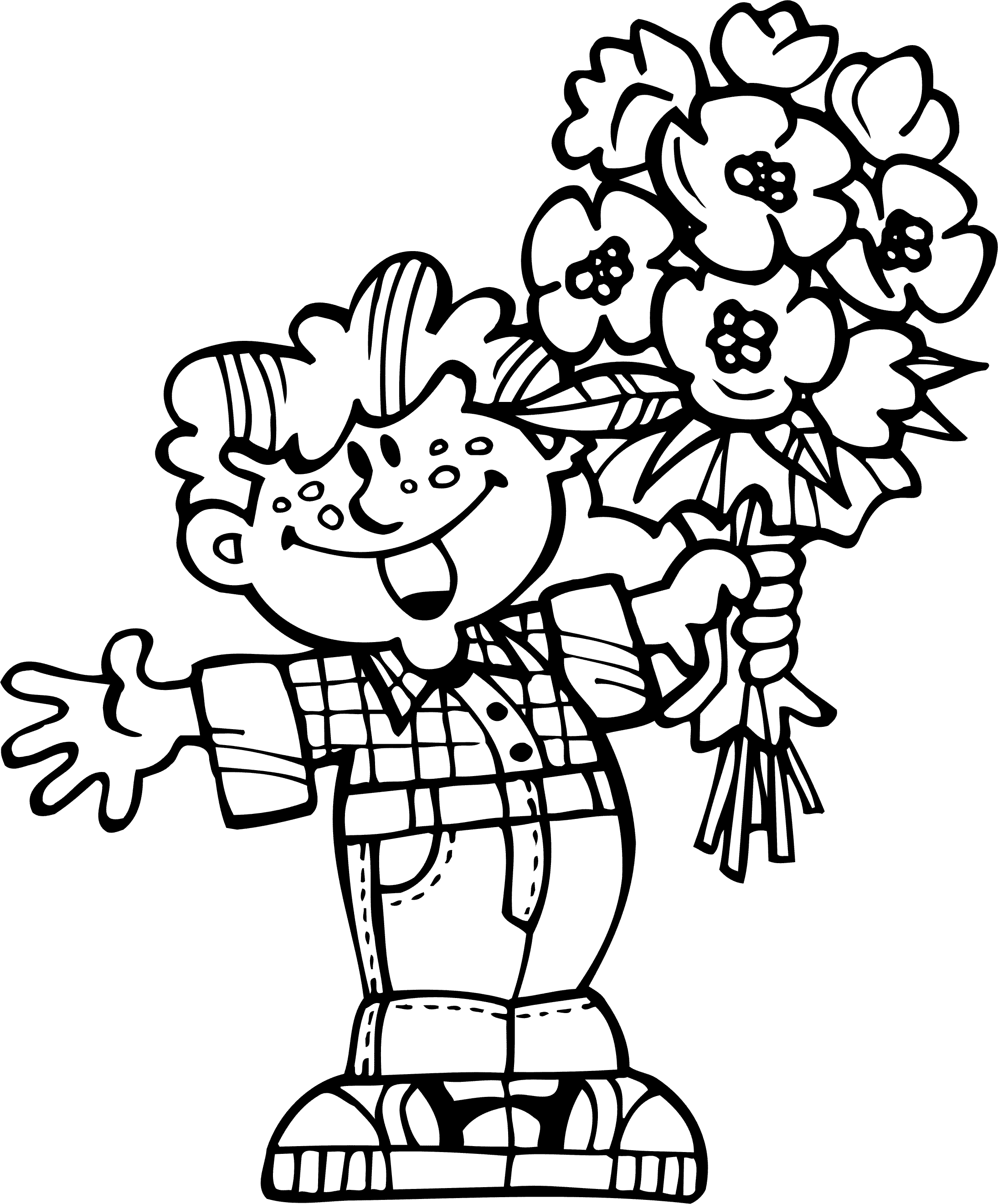 Bouquet Of Flowers Coloring Pages for childrens printable ...