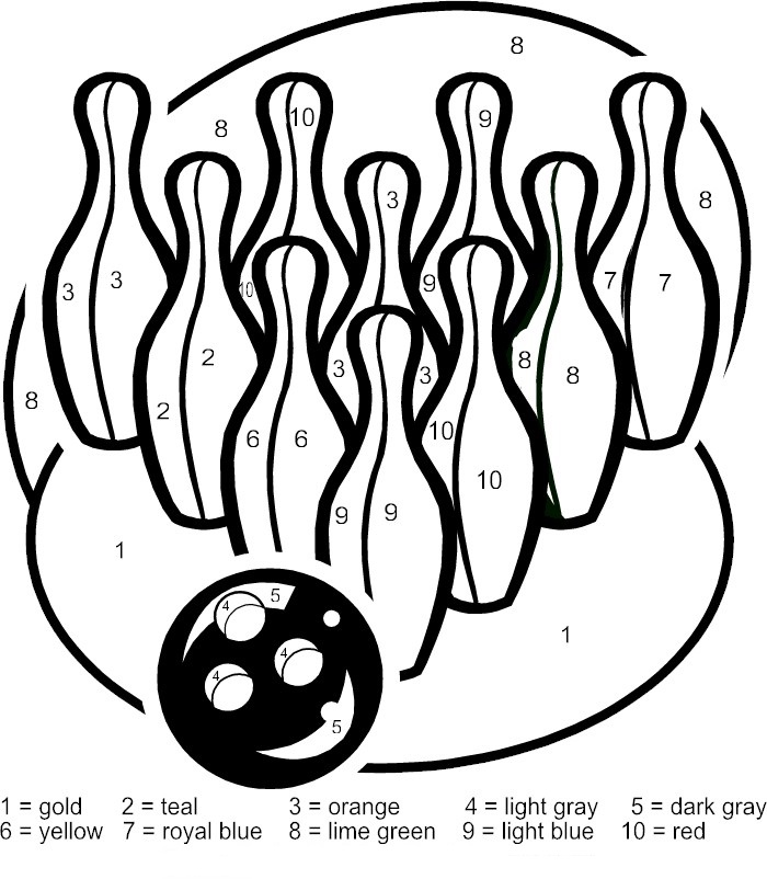 Bowling Pins Printables Coloring Pages