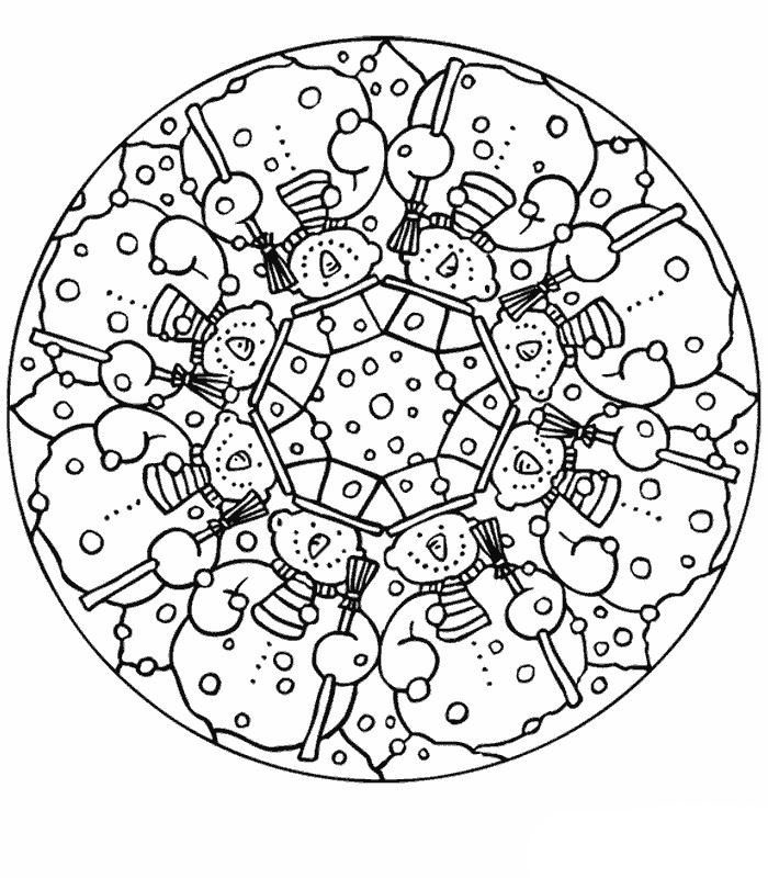 Christmas Mandala Coloring Pages to download and print for free