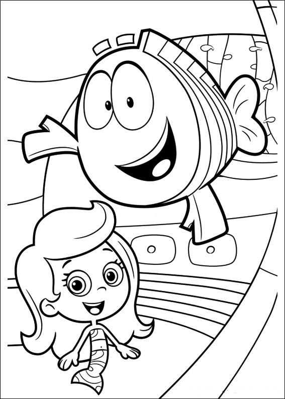 Bubble Guppies coloring page to download and print for free