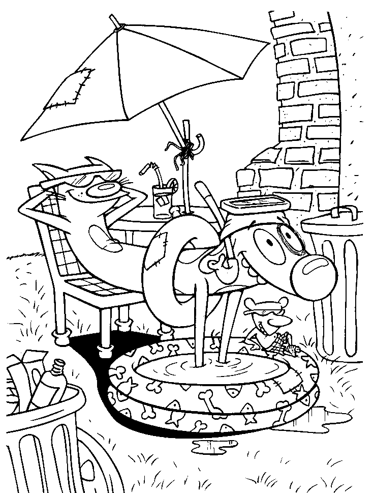 Catdog coloring pages to download and print for free