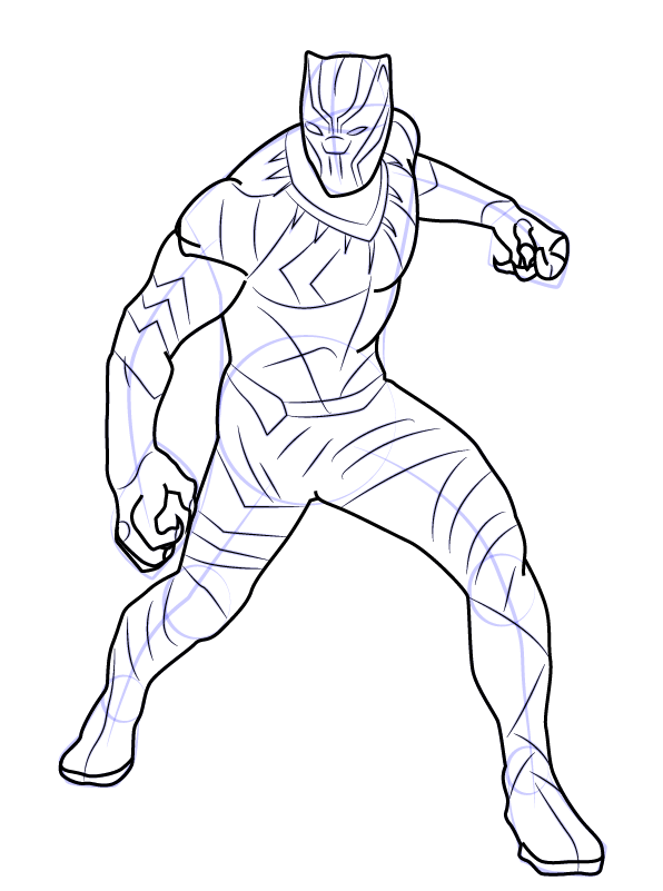 Black panther coloring pages to download and print for free